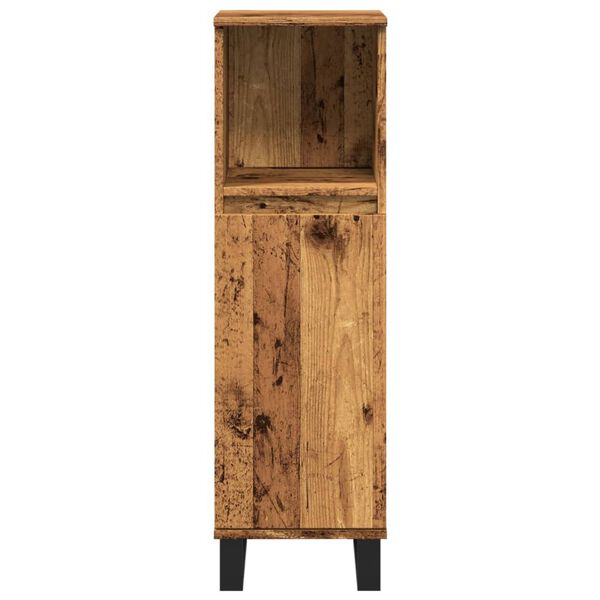 vidaXL Armoire de salle de bain vieux bois 30x30x100cm bois ing&eacute;nierie
