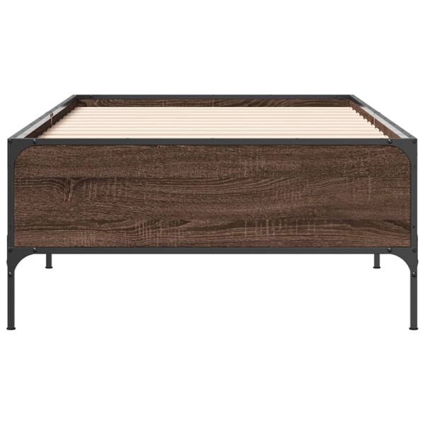 vidaXL Cadre de lit sans matelas ch&ecirc;ne marron 90x190 cm
