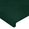 vidaXL T&ecirc;tes de lit Vert fonc&eacute; 144x5x78/88 cm Velours