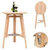 vidaXL Table de bar pliable 78 cm Bois de sapin