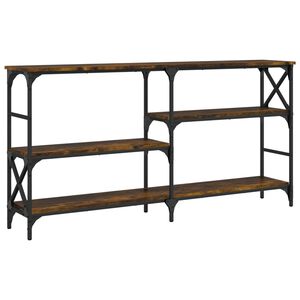 vidaXL Table console ch&ecirc;ne fum&eacute; 150x29x76,5 cm bois d'ing&eacute;nierie