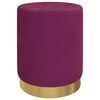 vidaXL Tabouret de rangement rond Violet Velours 31 x 37 cm