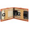 vidaXL Table de massage pliable 2 zones Bois Noir et orange