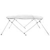 vidaXL Toit bimini &agrave; 4 arceaux parois lat&eacute;rales 243x(230-244)x137 cm