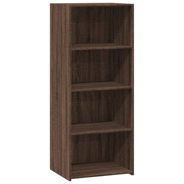 vidaXL Buffet haut ch&ecirc;ne marron 50x41x124 cm bois d'ing&eacute;nierie