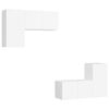 vidaXL Ensemble de meubles TV 4 pcs Blanc Bois d'ing&eacute;nierie