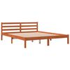 vidaXL Cadre de lit sans matelas cire marron 200x200cm bois pin massif
