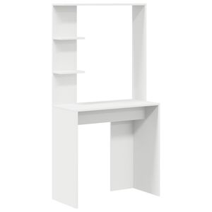 vidaXL Bureau Blanc 78,5 x 37 x 154,5 cm Bois d'ing&eacute;nierie
