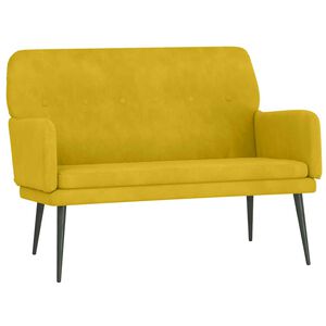 vidaXL Banc Jaune 108x79x79 cm Velours