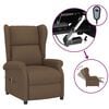 vidaXL Fauteuil inclinable &eacute;lectrique &agrave; oreilles marron tissu