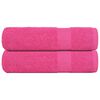 vidaXL Serviettes de bain FROGN 2 pcs rose 100x150 cm 360 g/m&sup2;