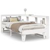 vidaXL Lit biblioth&egrave;que sans matelas blanc 90x190cm bois de pin massif