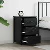 vidaXL Cabinet de chevet avec tiroir 2 pcs Ch&ecirc;ne noir 40 x 36 x 60 cm
