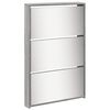 vidaXL Armoire &agrave; chaussures miroir 5 niveaux sonoma gris 63x17x169,5cm