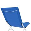 vidaXL Chaises de plage pliables lot de 2 Bleu