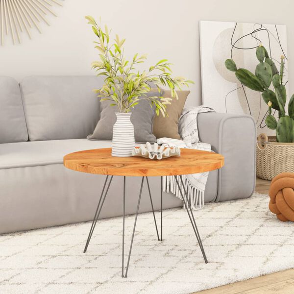 vidaXL Dessus de table &Oslash;60x3,8 cm rond bois massif d'acacia