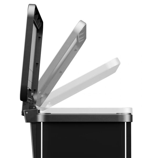 Hailo Poubelle &agrave; p&eacute;dale Oko Duo Plus Taille L 17+9 L Noir 0630-260