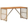 vidaXL Table de jardin Naturel 80 x 40 x 40 cm Acier et Rattan Poly