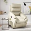 vidaXL Fauteuil inclinable de massage Cr&egrave;me Similicuir
