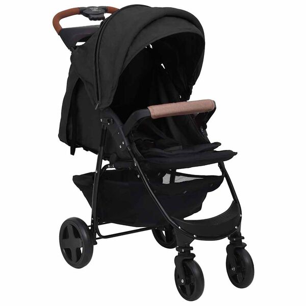 vidaXL Poussette pour b&eacute;b&eacute; 2-en-1 Anthracite Acier