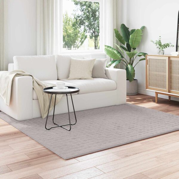 vidaXL Tapis de surface Carr&eacute; HUARTE Sable 120 x 120 cm Polyester