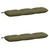 vidaXL Coussins de Banc VIANEN 2 pc 100 % polyester Vert olive