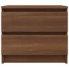 vidaXL Tables de chevet 2pcs Ch&ecirc;ne marron 50x39x43,5cm Bois ing&eacute;nierie