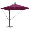 vidaXL Parasol banane à mât déporté Rouge bordeaux 294 x 294 x 248 cm