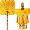 vidaXL Parasol balinais avec base Jaune 185 x 185 x 260 cm