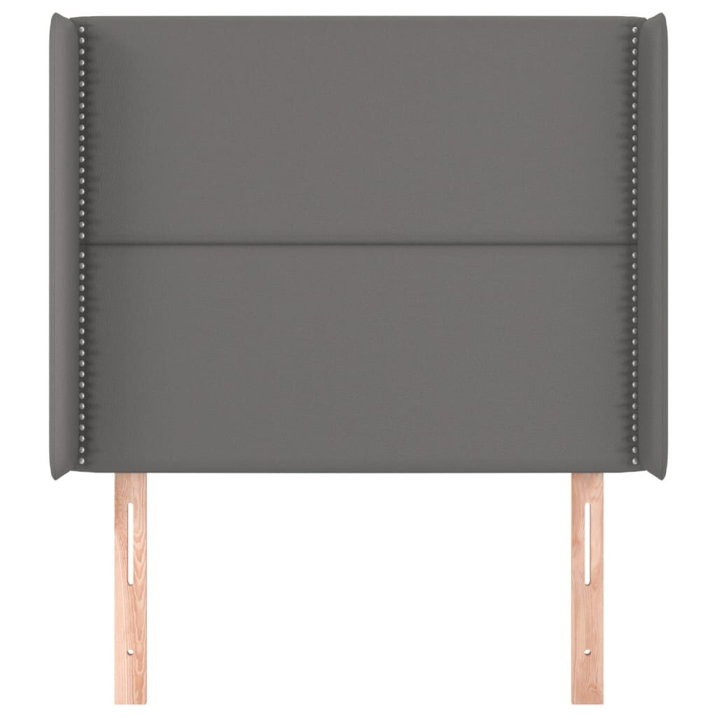 vidaXL Tête de lit avec oreilles Gris 103x16x118/128 cm Similicuir