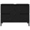 vidaXL Ensemble de mobilier de salle de bain 3 pcs Ch&ecirc;ne noir