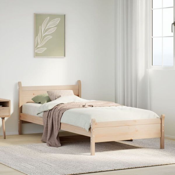 vidaXL Cadre de lit sans matelas 90x200 cm bois de pin massif