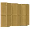vidaXL Cloison de s&eacute;paration 6 panneaux marron bois paulownia massif