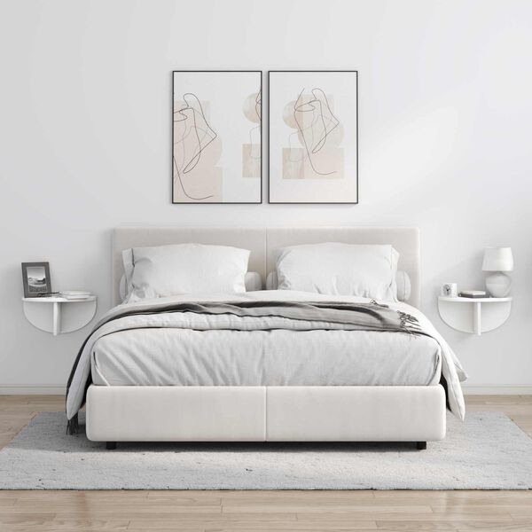 vidaXL &Eacute;tag&egrave;re Murale Blanc 38 x 19 x 19 cm Bois d'ing&eacute;nierie