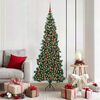 vidaXL Arbre de No&euml;l artificiel d'angle Vert 180 cm PVC et m&eacute;tal