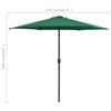 vidaXL Parasol de jardin et mât en aluminium 270x246 cm Vert