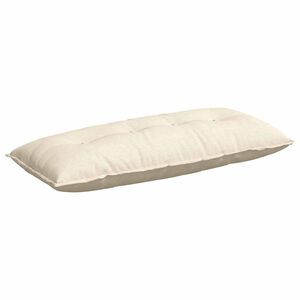 vidaXL Coussin de Dos Cr&egrave;me 120 x 50 cm Tissu en velours c&ocirc;tel&eacute;