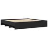 vidaXL Cadre de lit sans matelas noir 180x200 cm bois d'ingénierie