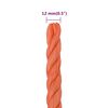 vidaXL Corde de travail Orange 12 mm 25 m Polypropyl&egrave;ne