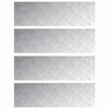 vidaXL Nez de marche Rectangulaire 4 pcs Argent&eacute; 100 x 30 cm Aluminium