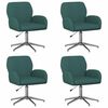 vidaXL Chaises de bureau pivotantes 4 pc 54 x 58 x 90 cm Vert fonc&eacute;
