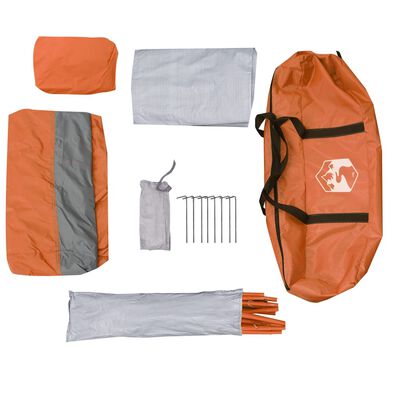 vidaXL Tente d'intimité gris et orange 121x121x225 cm taffetas 190T