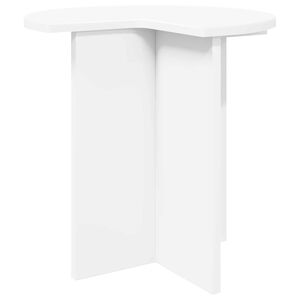 vidaXL Table d'appoint Blanc &Oslash; 39 x 38 cm Bois d'ing&eacute;nierie