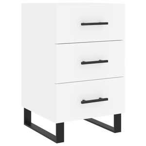 vidaXL Table de chevet blanc 40x40x66 cm bois d'ing&eacute;nierie