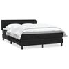 vidaXL Sommier &agrave; lattes de lit avec matelas noir 160x220 cm velours