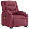 vidaXL Fauteuil inclinable de massage électrique Rouge bordeaux Tissu