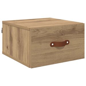 vidaXL Cabinet de chevet mural 35 x 35 x 20 cm Bois d'ing&eacute;nierie