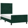 vidaXL Cadre de lit sans matelas vert fonc&eacute; 90x190 cm velours