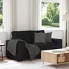 vidaXL Canap&eacute; &agrave; 2 places noir 120 cm tissu