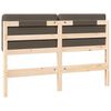 vidaXL T&ecirc;te de lit capitonn&eacute;e Marron et Taupe 140 cm Pin massif